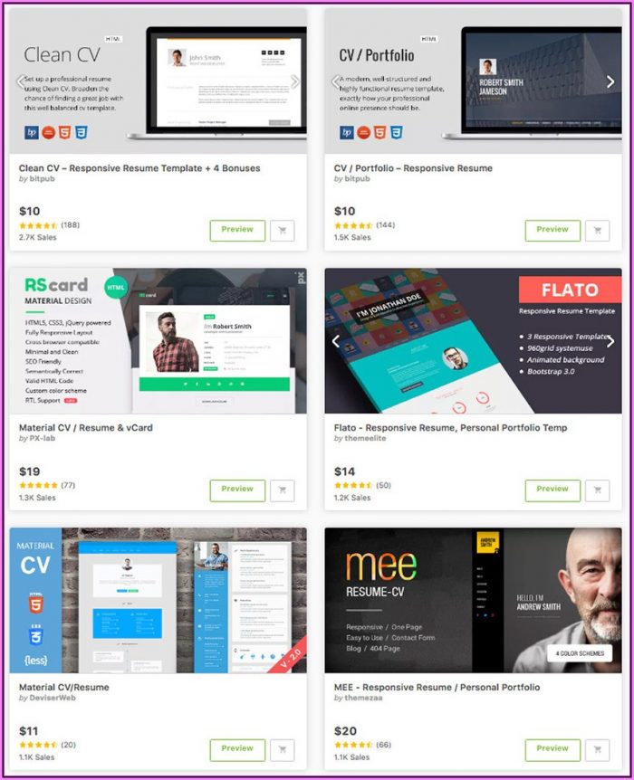 Resume Website Templates Free Download Html With Css Resume Website Templates Free Download Html With Css