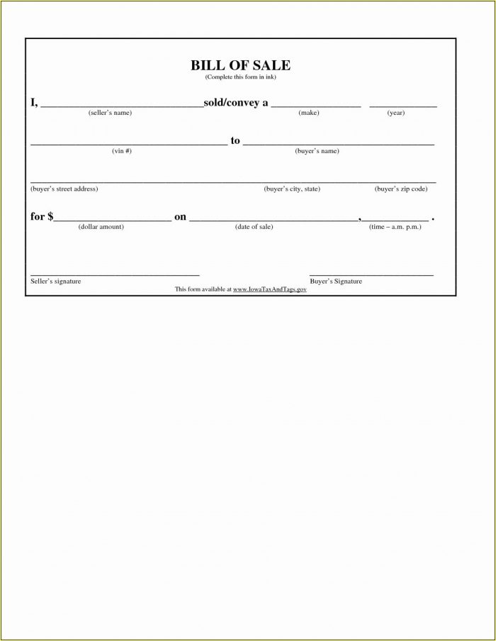 Simple Bill Of Sale Form Printable Simple Bill Of Sale Form Printable