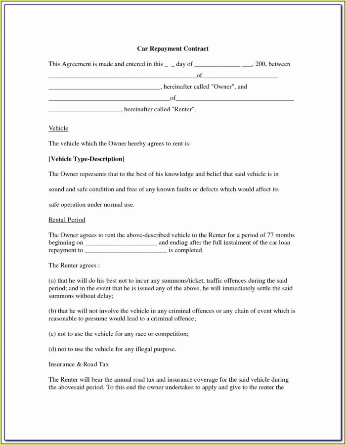 Simple Investment Contract Format Simple Investment Contract Format
