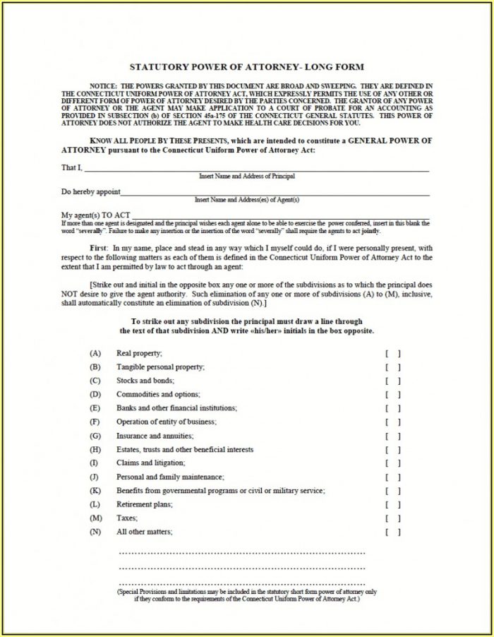 Statutory Durable Power Of Attorney Form Texas Statutory Durable Power Of Attorney Form Texas