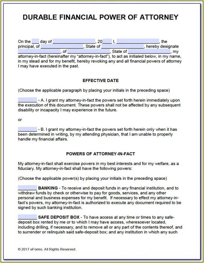 Texas Durable Power Of Attorney Form Texas Durable Power Of Attorney Form