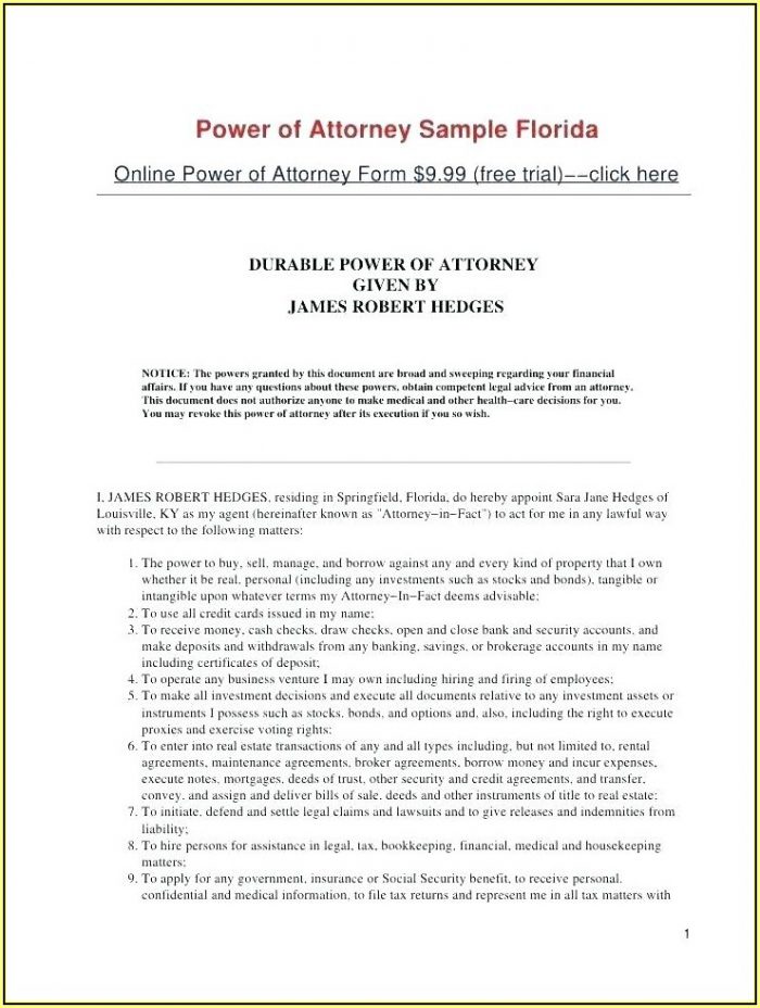 Texas Free Printable Durable Power Of Attorney Form Texas Free Printable Durable Power Of Attorney Form