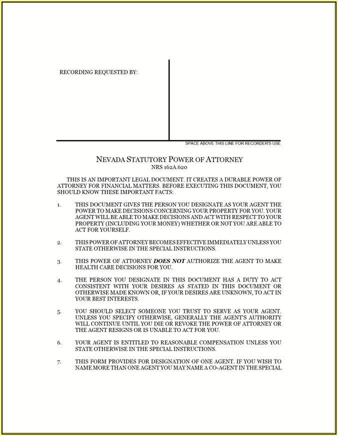 Texas Statutory Durable Power Of Attorney Form Free Texas Statutory Durable Power Of Attorney Form Free