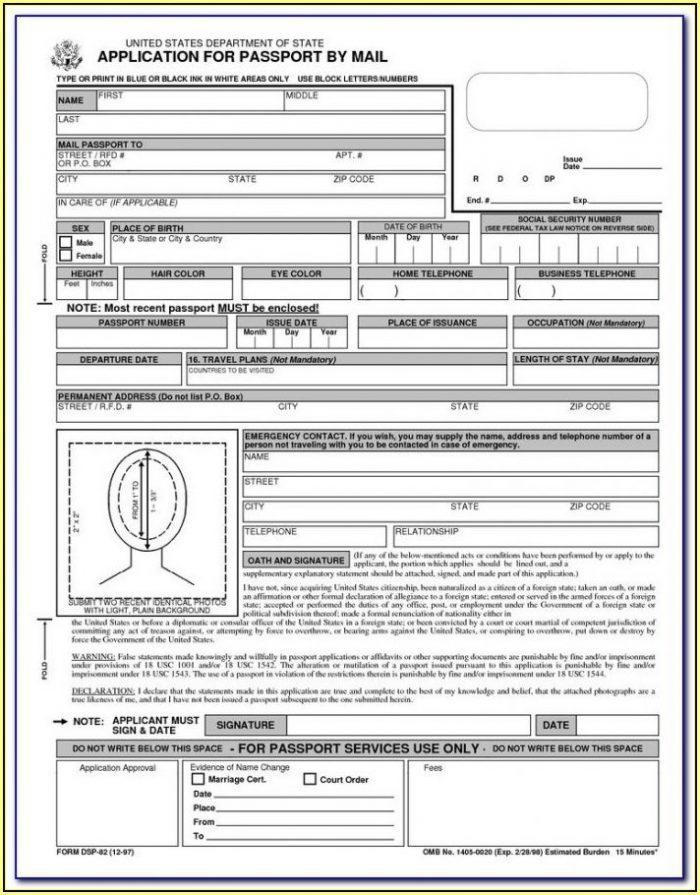 United States Passport Renewal Form Online United States Passport Renewal Form Online