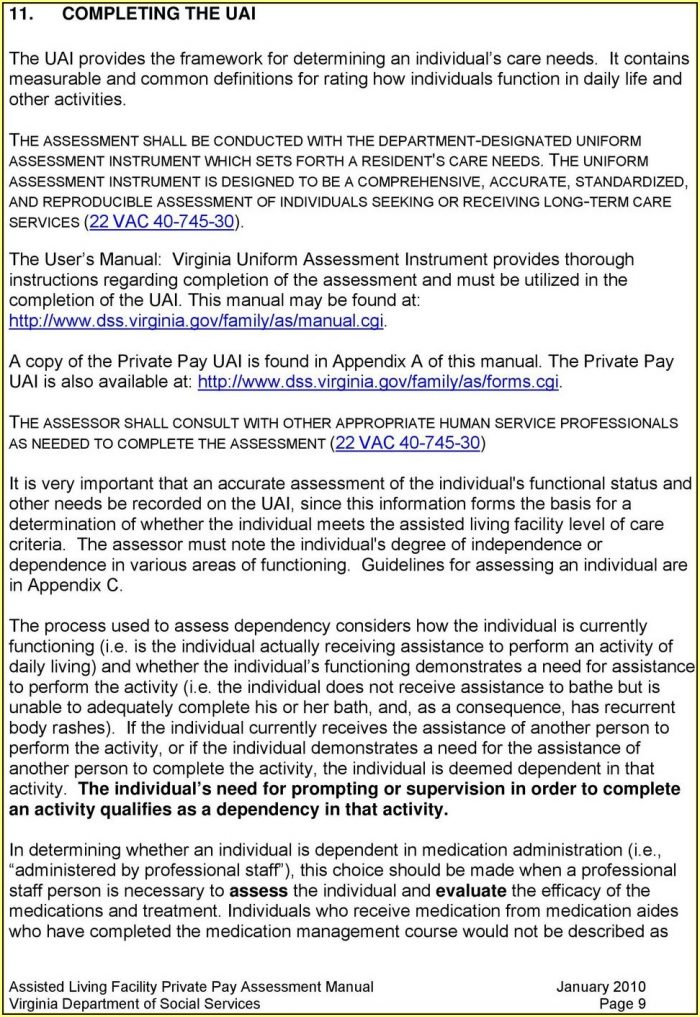 Va Dss Assisted Living Forms Va Dss Assisted Living Forms
