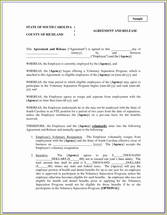 Virginia Separation Agreement Example Virginia Separation Agreement Example