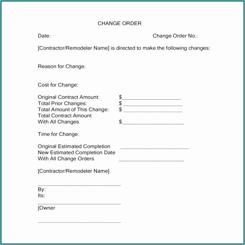 Free Change Request Template Excel