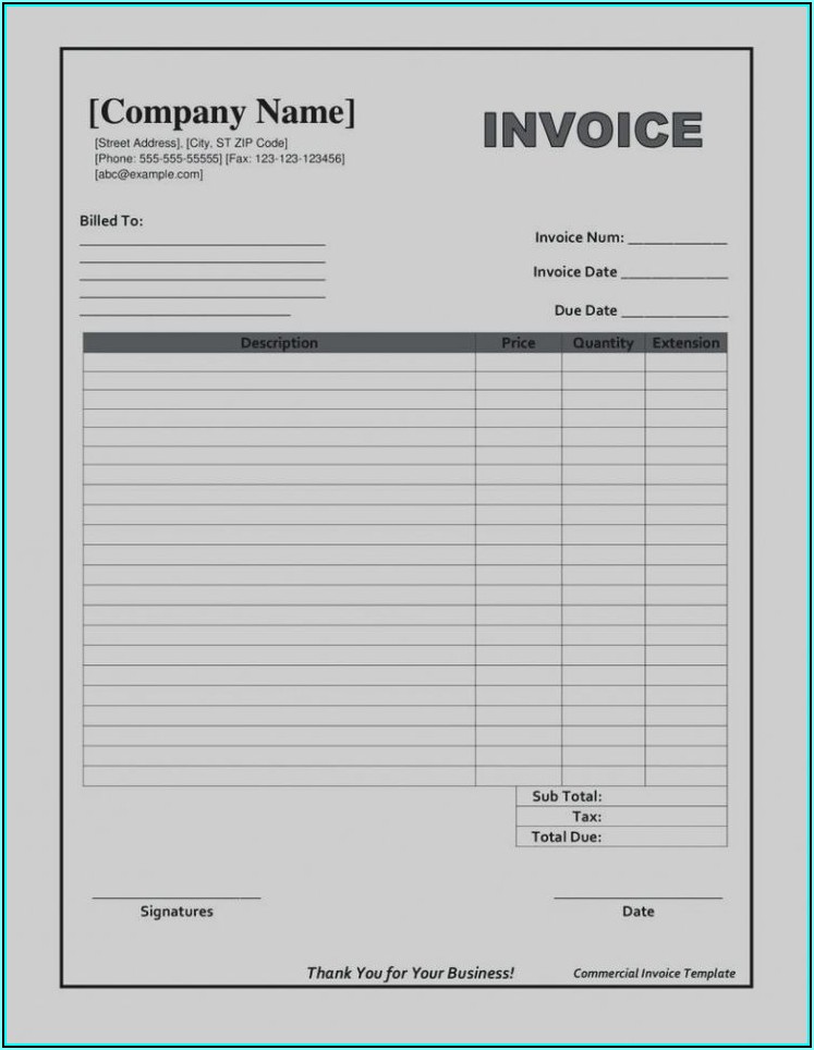 Free Printable Invoice Receipt Template