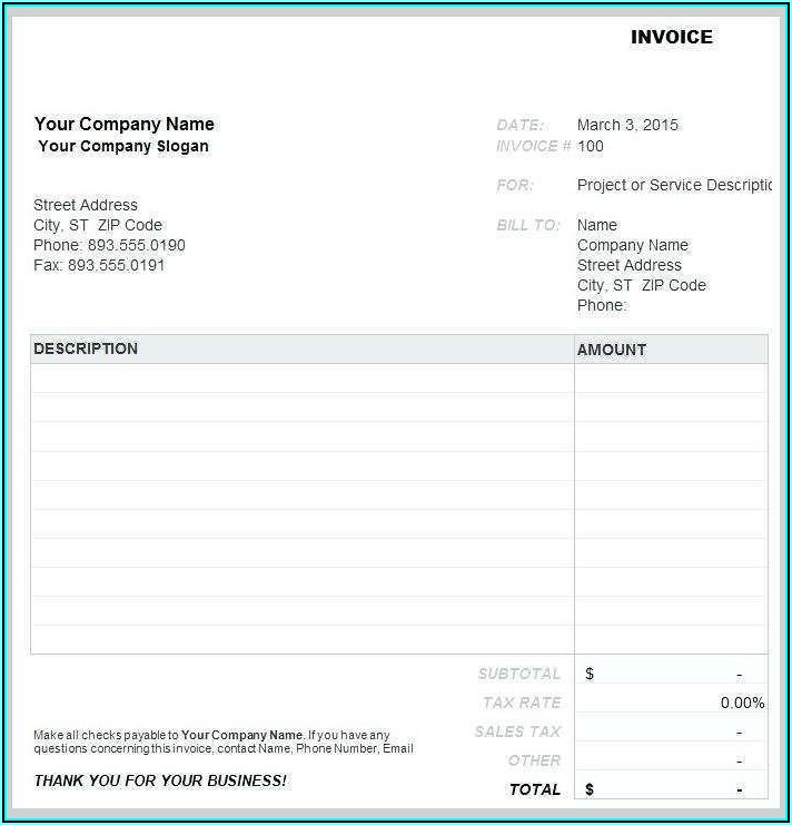 Invoice Maker Template For Word