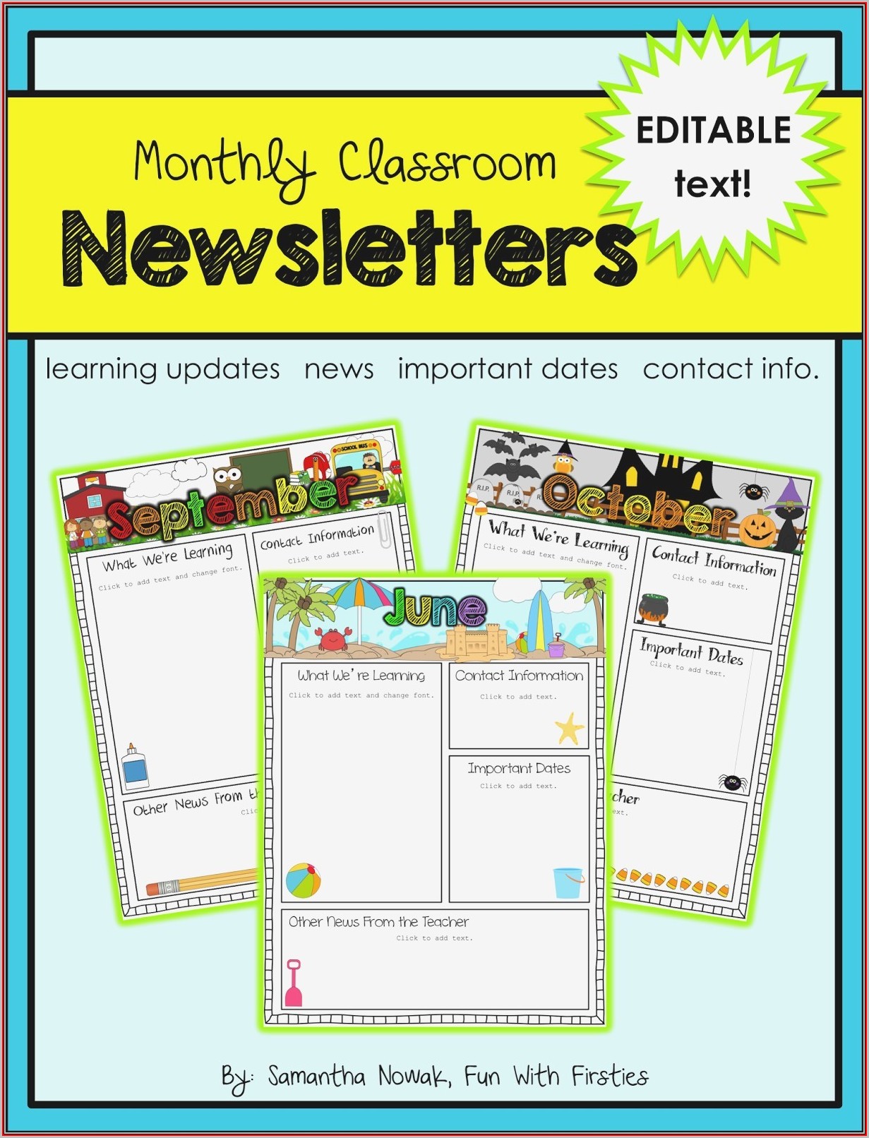 Free Editable School Newsletter Templates For Word